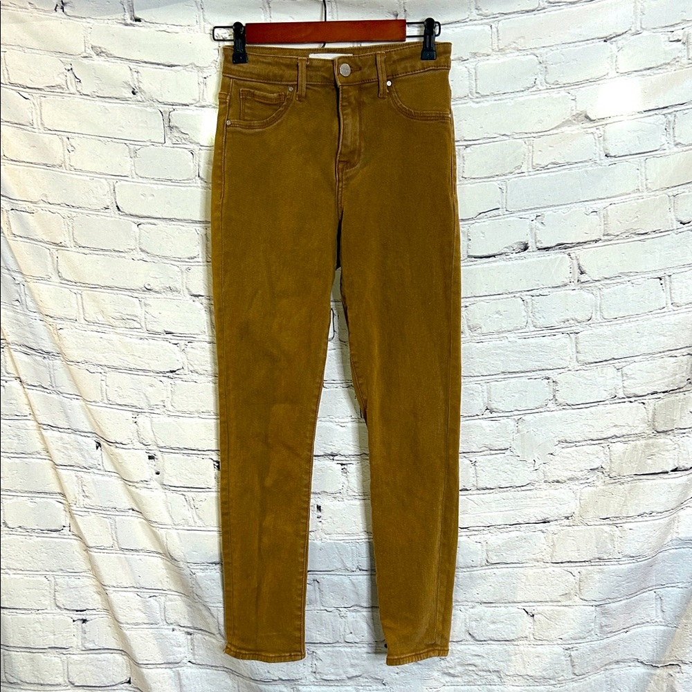 Risen High-Waisted Mustard Skinny Jeans Size 1/25 Excellent Condition